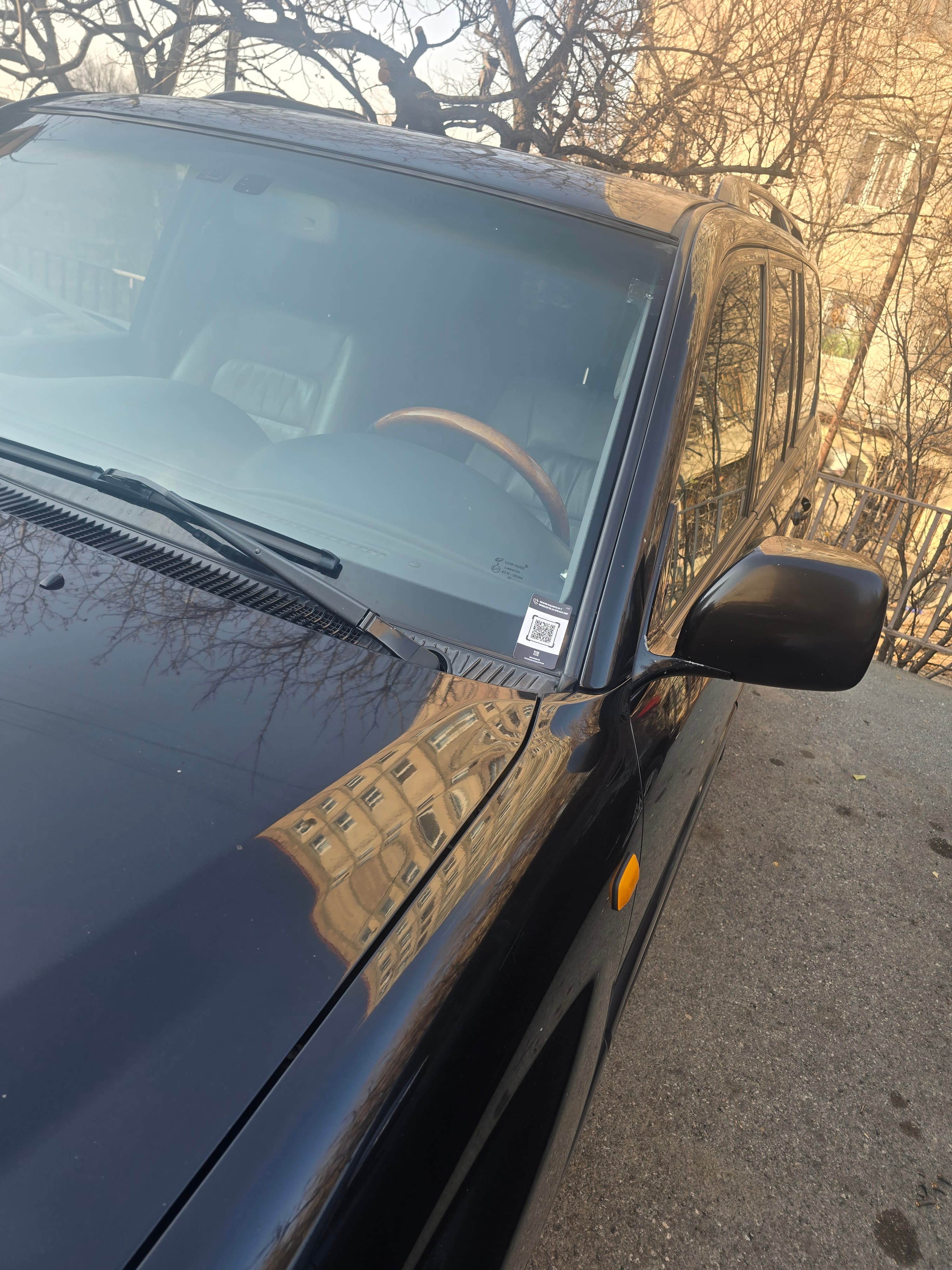 Client vehicle with QR code sticker